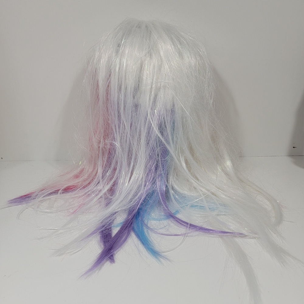 Monster High Abbey Bominable Costume Wig Rubies 52684 White Pink Blue Tinsel